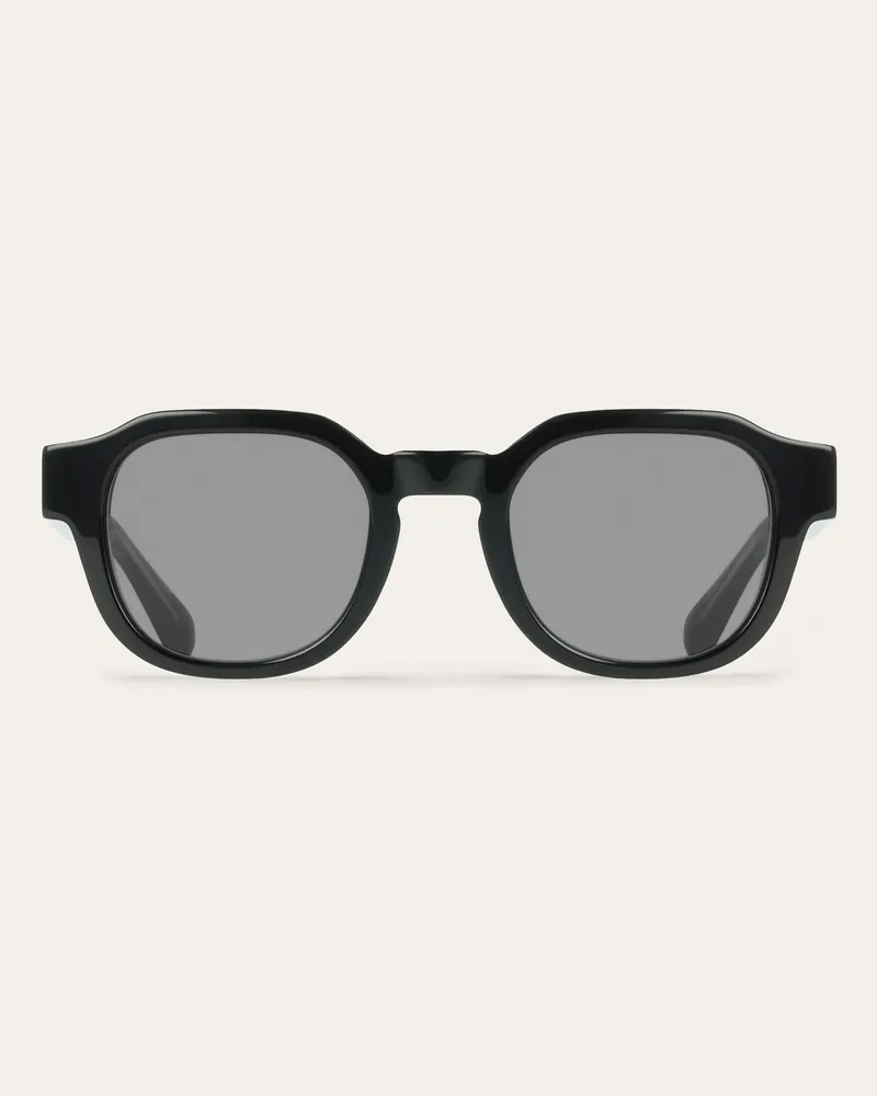 Ferragamo Herren Runde Sonnenbrillen Schwarz Schwarz