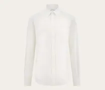 Herren Oberhemd Ferragamo-Monogram Weiß