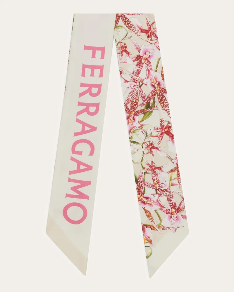 Ferragamo Damen Bandeau-Tuch mit Gaia-Print Rosa Rosa