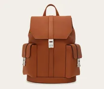 Herren Rucksack mit Doppeltasche Braun