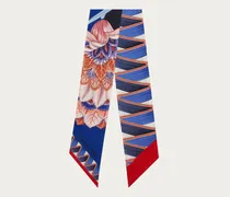 Damen Mini-Bandeau-Tuch mit Blumen und Schmetterlinge-Print Blau