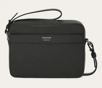 Herren Ferragamo Monogram Umhängetasche Schwarz