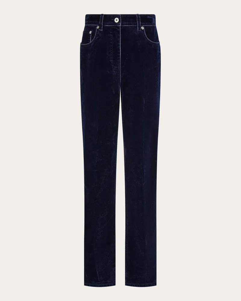 Ferragamo Damen 5-Pocket-Hose Blau Blau