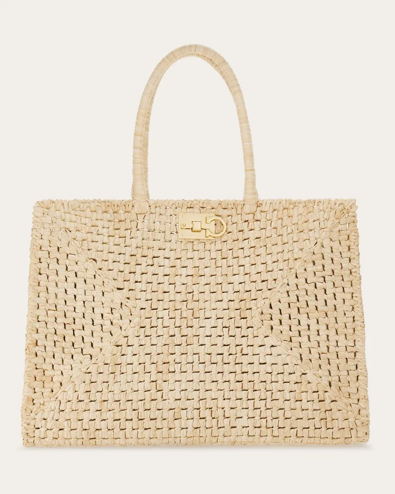 Ferragamo Damen Ferragamo Studio box bag (XL) Beige Beige