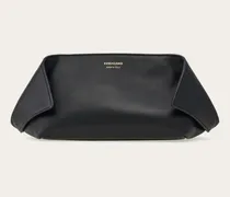 Damen Gefaltete Pouch-Tasche Schwarz