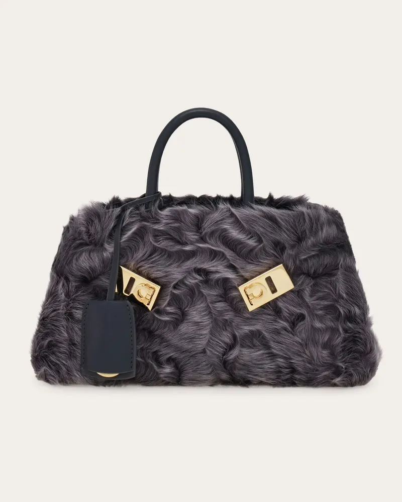 Ferragamo Damen Handtasche Hug (XS) Grau Grau