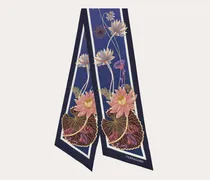 Damen Bandeau-Tuch mit Seerosen-Print Blau
