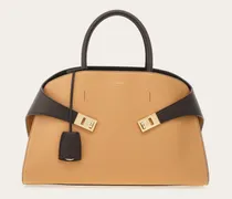 Damen Zweifarbige Handtasche Hug (L) Beige