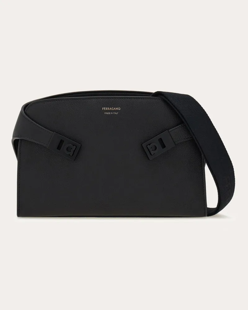 Ferragamo Herren Hug Kuriertasche Schwarz Schwarz