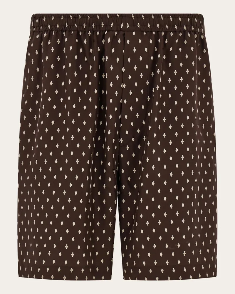 Ferragamo Herren Bermudas aus Seide Braun Braun