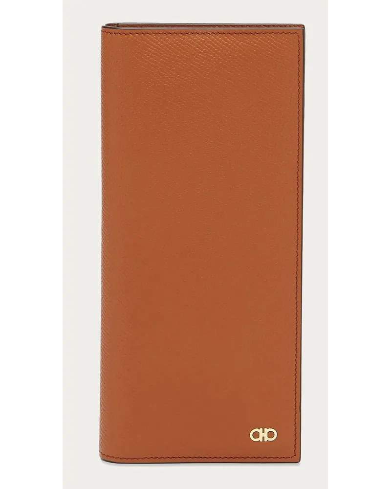 Ferragamo Herren Gancini Organizer-Brieftasche Braun Braun