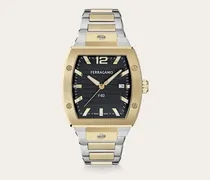 Herren F80 Tonneau 3H Uhr Schwarz