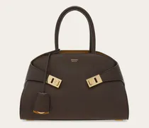 Damen Zweifarbige Handtasche Hug (M) Braun