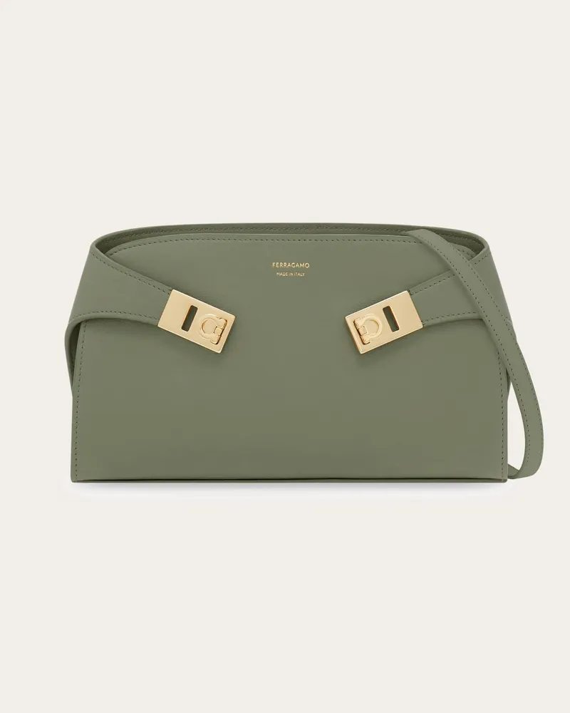 Ferragamo Damen Hug Mini Umhängetasche Grau Grau