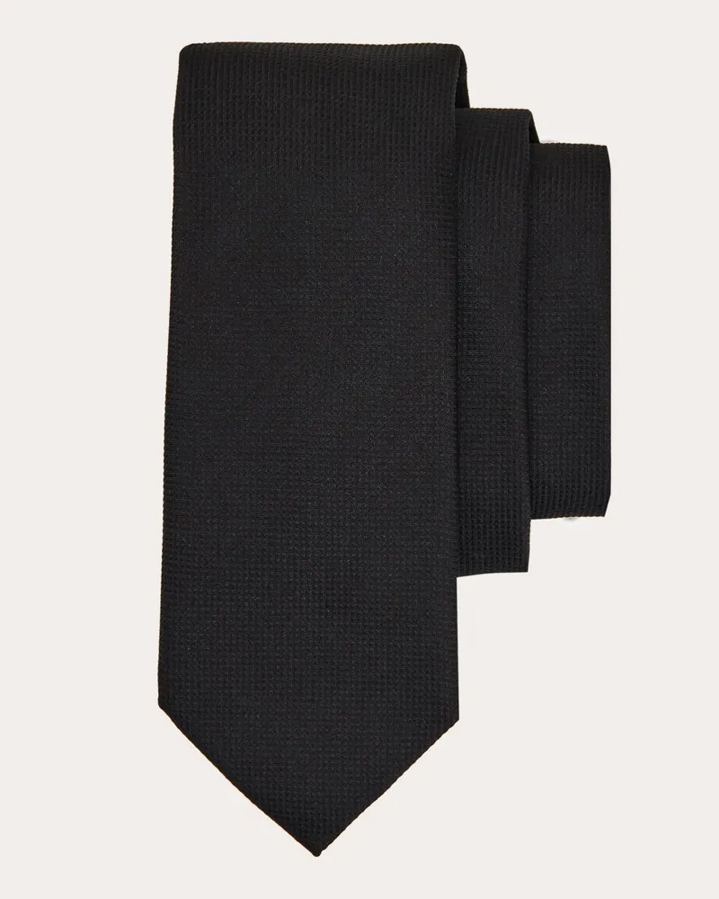 Ferragamo Herren Jacquard-Krawatte Schwarz Schwarz