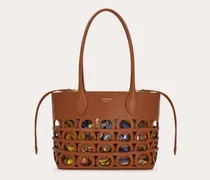 Damen Gancini Tote Bag (S) Beige