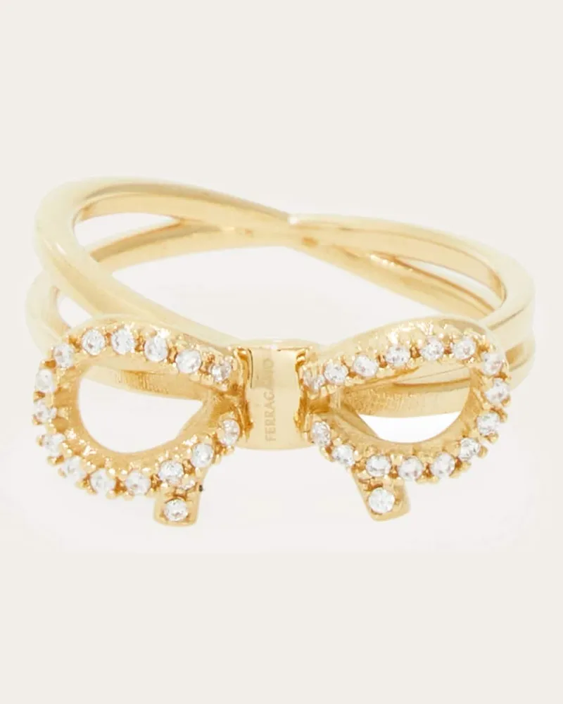 Ferragamo Damen Ring mit Vara-Schleife (50 mm) Gold Gold