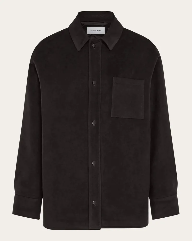 Ferragamo Herren Overshirt aus Barchent Braun Braun