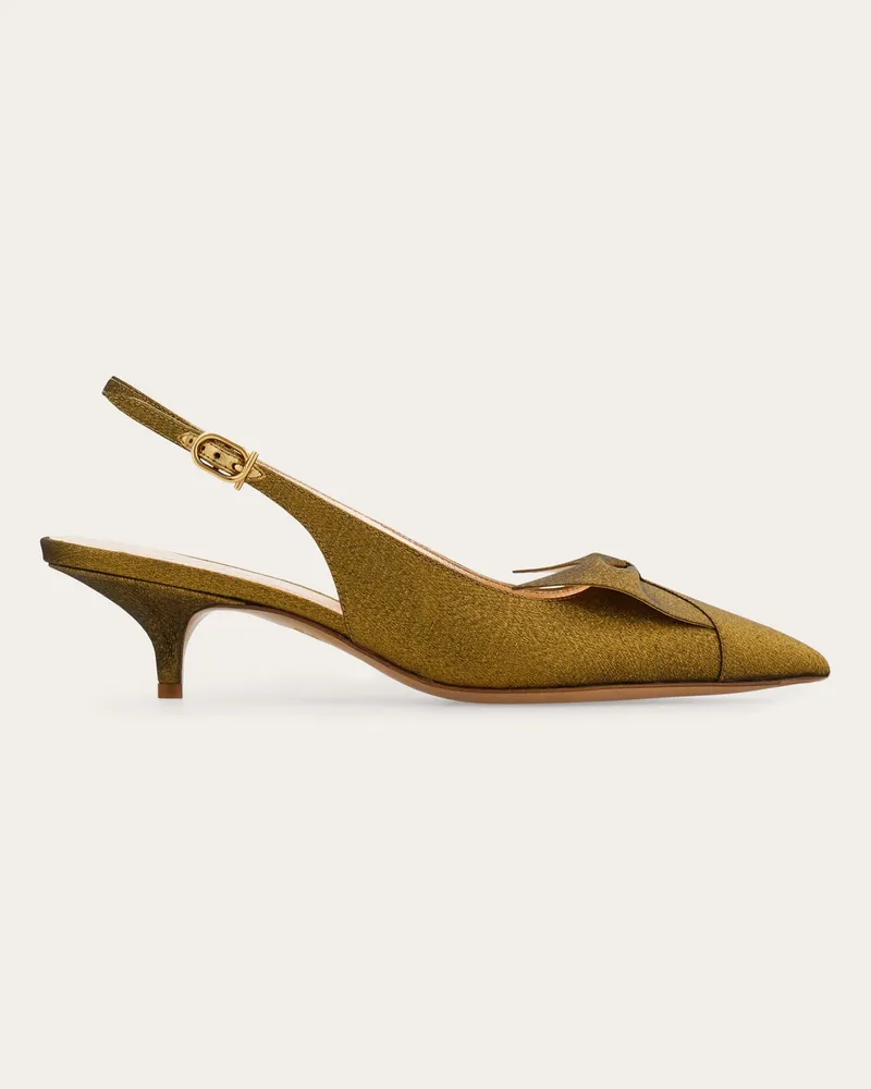 Ferragamo Damen Slingback soft mit-Schleife Grün Größe Grün