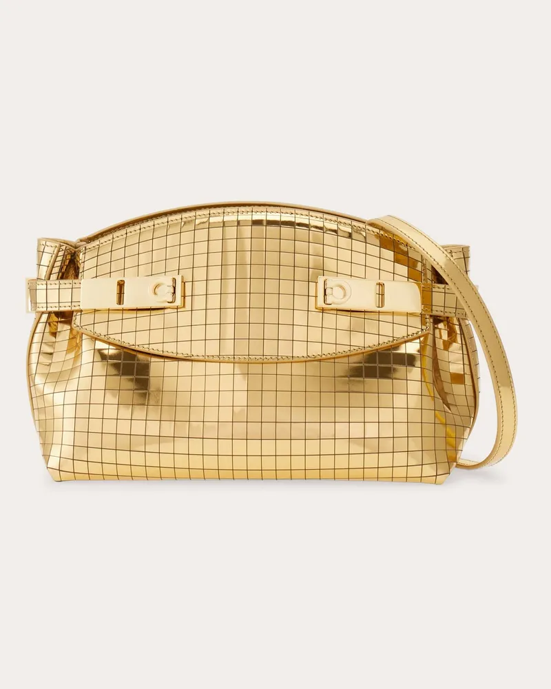 Ferragamo Damen Hug Umhängetasche Soft (XS) Gold Gold