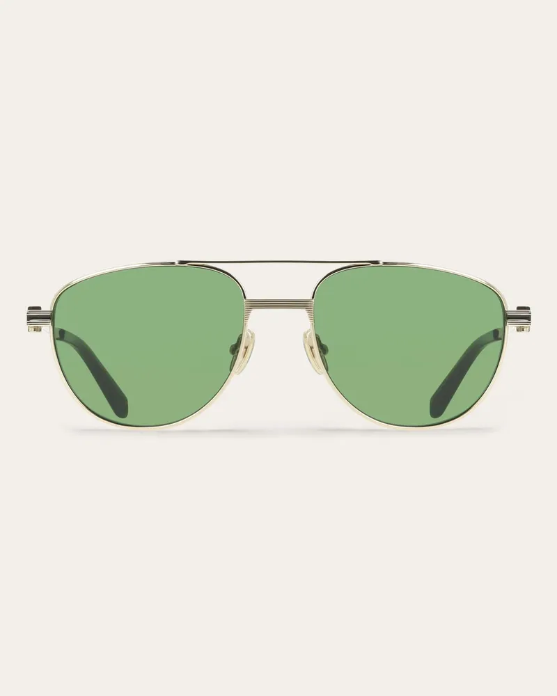 Ferragamo Herren Aviator-Sonnenbrillen Grün Grün