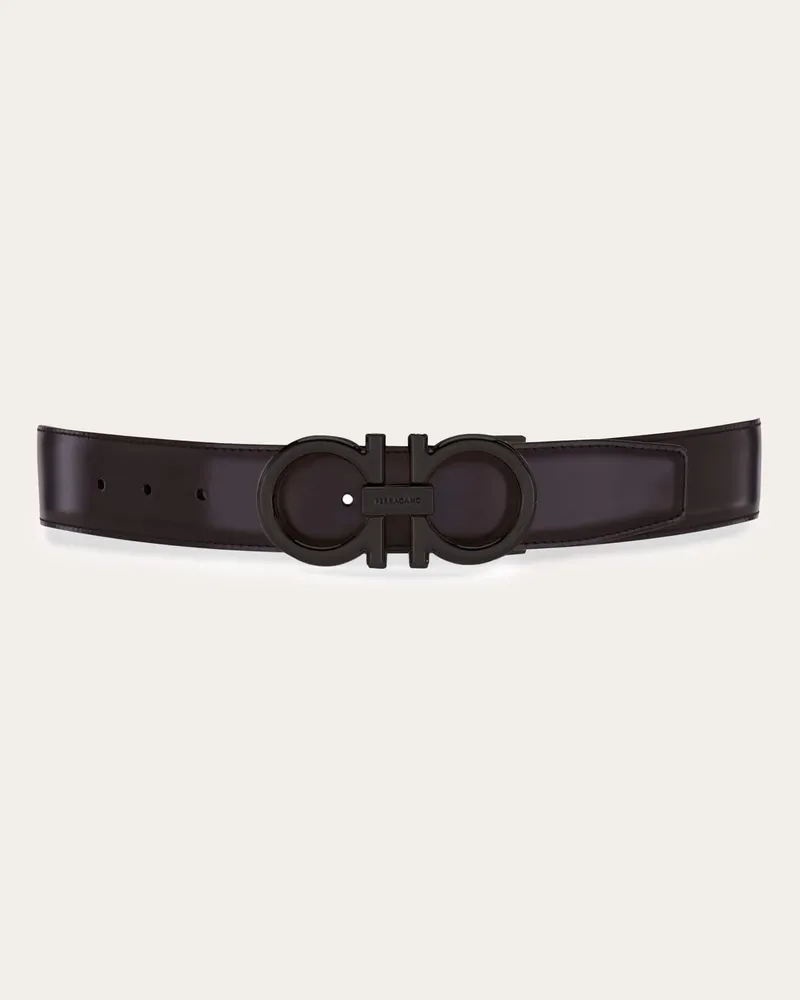 Ferragamo Herren Verstellbarer Gancini Wendegürtel Braun Braun
