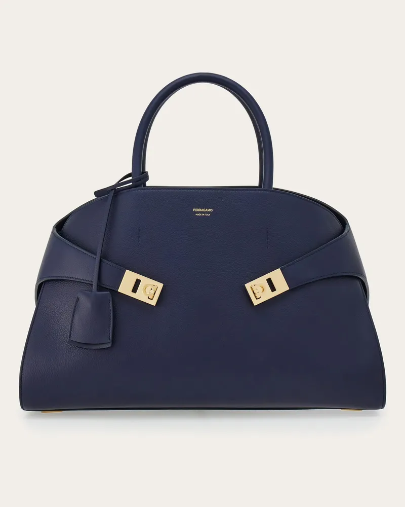 Ferragamo Damen Hug Handtasche (L) Blau Blau