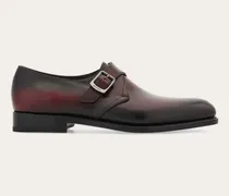 Herren Single-Monkstrap in Tramezza-Machart Rot Größe