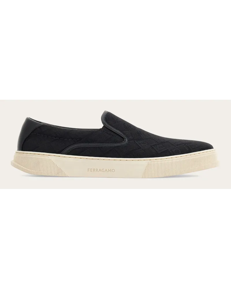 Ferragamo Herren Slip-on-Sneaker Schwarz Größe Schwarz