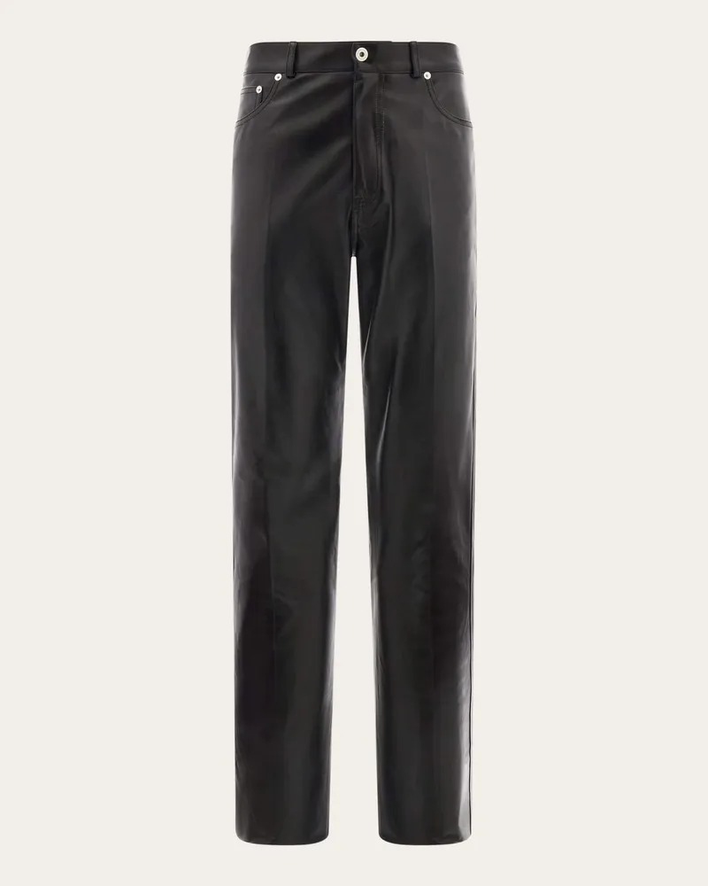 Ferragamo Herren 5-Pocket-Hose aus Nappa Schwarz Schwarz