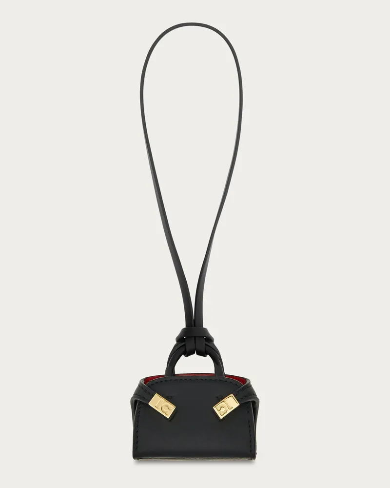 Ferragamo Damen Hug Mini-Charm Schwarz Schwarz