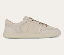 Herren Low-Top-Sneaker mit Signatur Weiß Größe