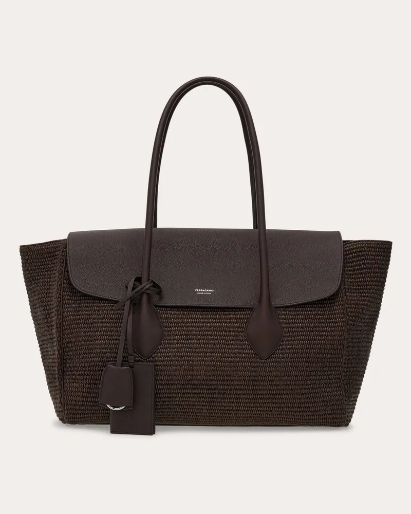 Ferragamo Damen East-West Totebag (L) Braun Braun
