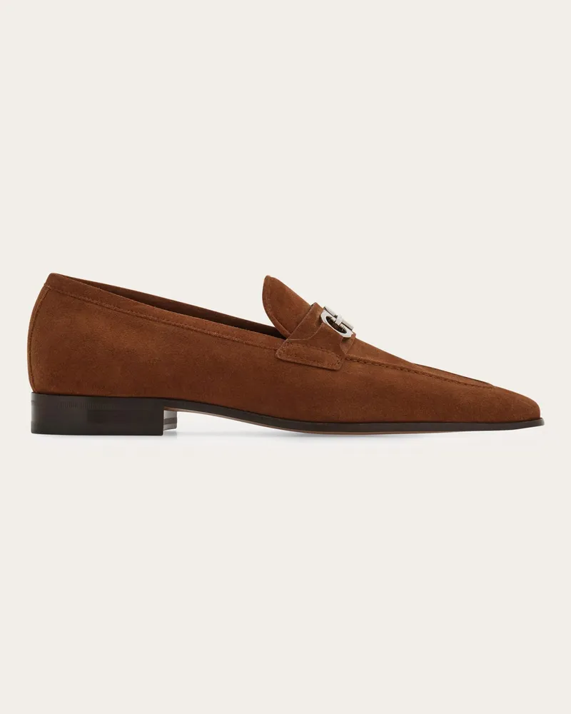 Ferragamo Herren Loafer mit Gancini-Trense Braun Größe Braun