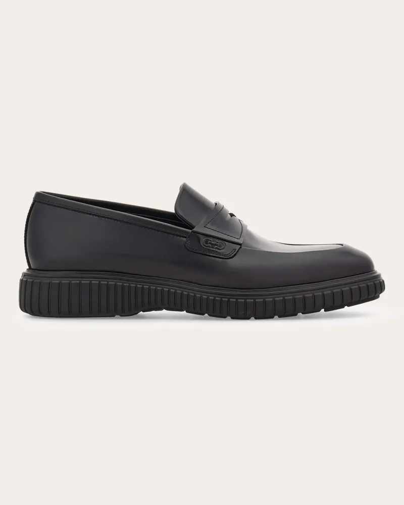 Ferragamo Herren Freizeit-Loafer Schwarz Größe Schwarz
