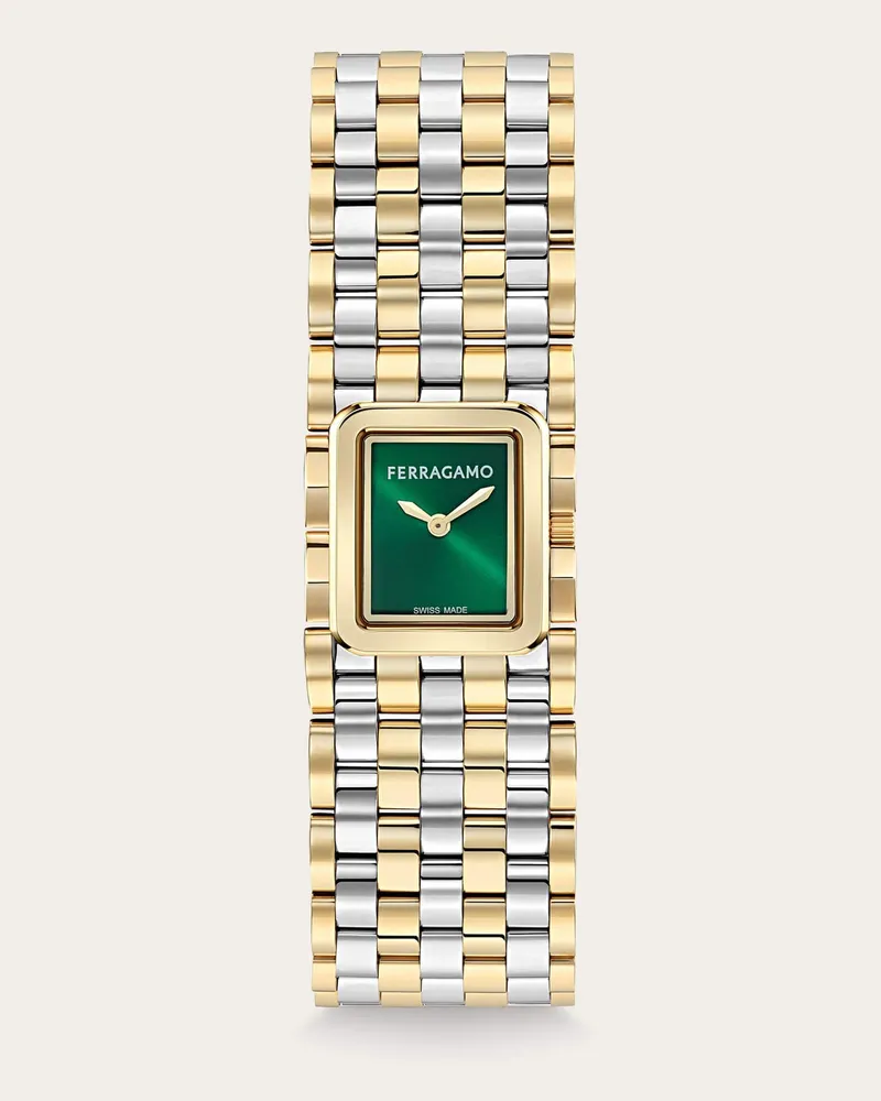 Ferragamo Damen Ferragamo Entrelacé Uhr Gold Gold