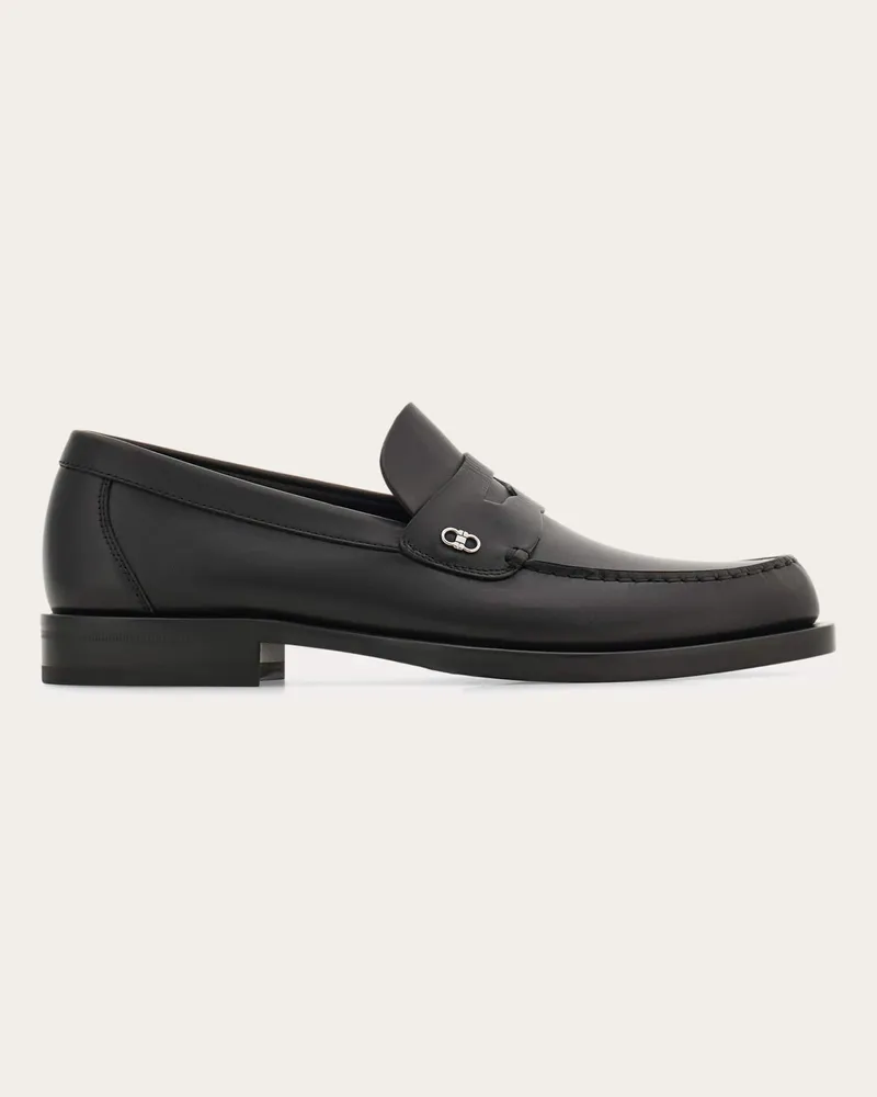 Ferragamo Herren Penny-Loafer mit Gancini-Ornament Schwarz Größe Schwarz