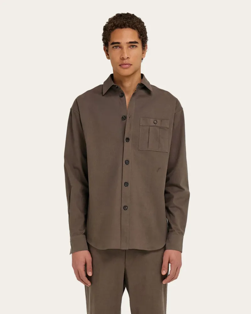 Ferragamo Herren Oversize-Hemd Grau Grau