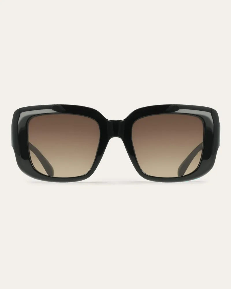 Ferragamo Damen Quadratische Sonnenbrillen Schwarz Schwarz