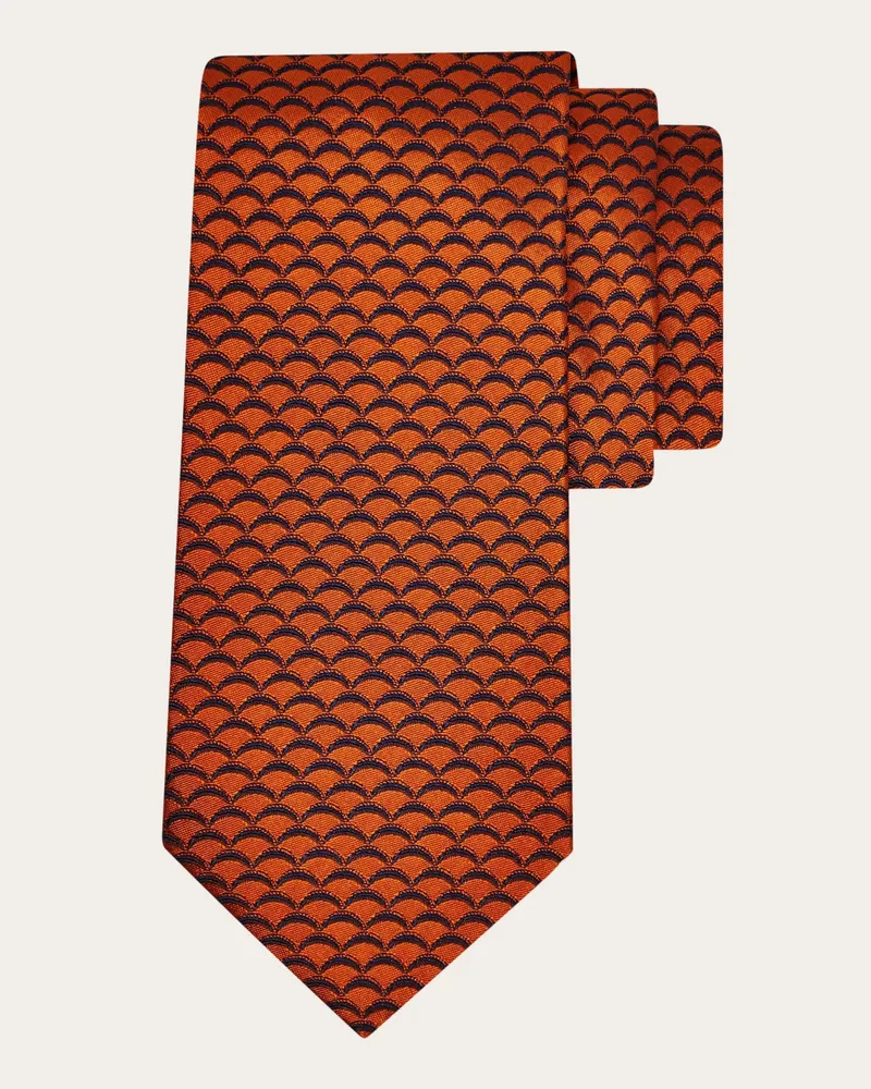 Ferragamo Herren Seidenkrawatte mit Bögen-Print - Infinite Inspirations Blau Blau