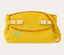 Damen Hug Umhängetasche Soft mit Pailletten (XS) Gelb