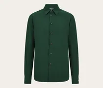 Herren Oberhemd Ferragamo-Monogram Grün