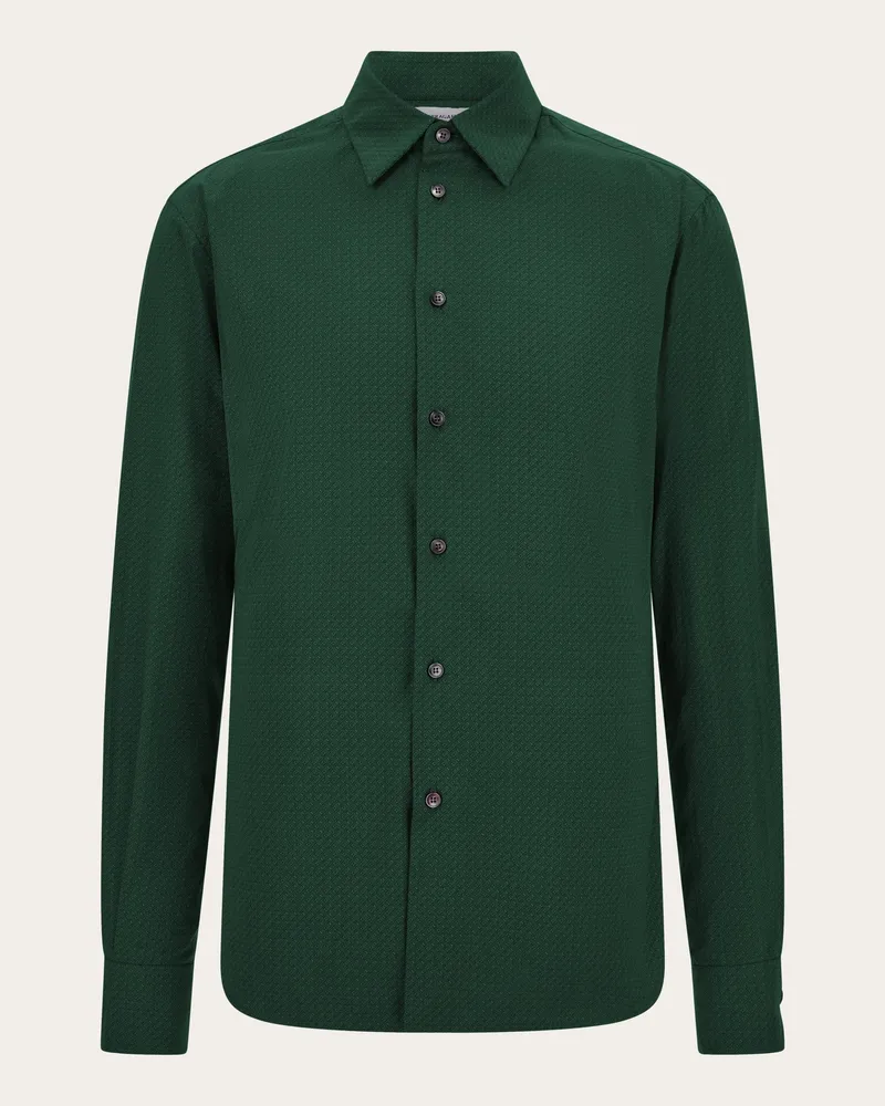 Ferragamo Herren Oberhemd Ferragamo-Monogram Grün Grün