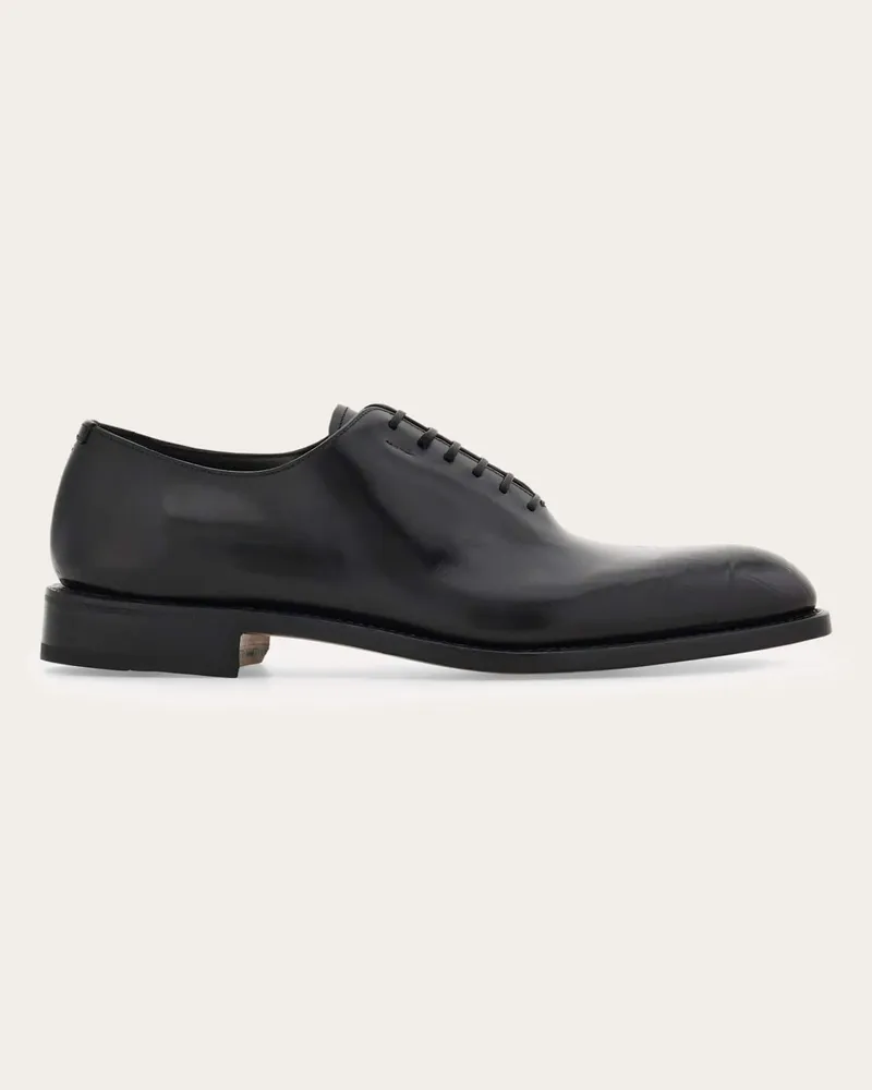 Ferragamo Herren Oxford-Schuh in Tramezza-Verarbeitung Schwarz Größe Schwarz