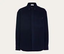 Herren Samthemd Blau