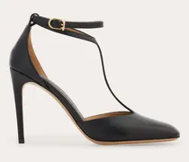 Damen T-Strap-Pumps Schwarz Größe