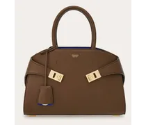 Damen Zweifarbige Handtasche Hug (M) Braun
