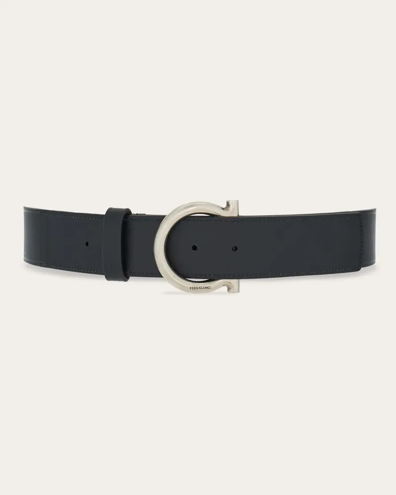 Ferragamo Herren Fester Gürtel Schwarz Schwarz