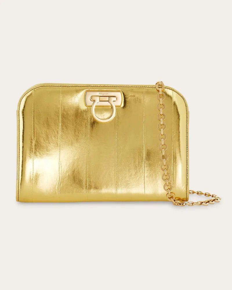 Ferragamo Damen Diana Clutch Gold Gold