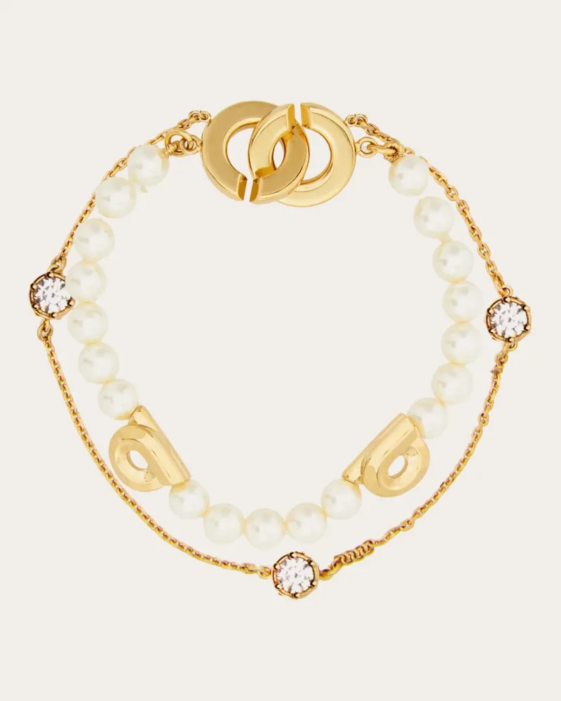 Ferragamo Damen Zweisträngiges Armband Gold Gold